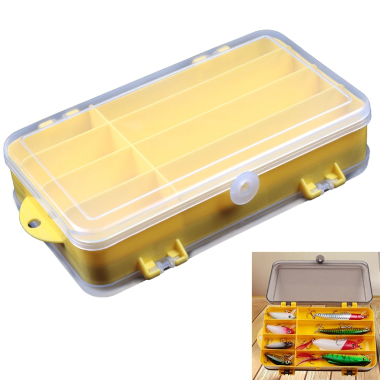 Scatola portaoggetti portatile per esche da esterno Scatola portaoggetti bifacciale in plastica trasparente, dimensioni: 18 x 10 x 5 cm