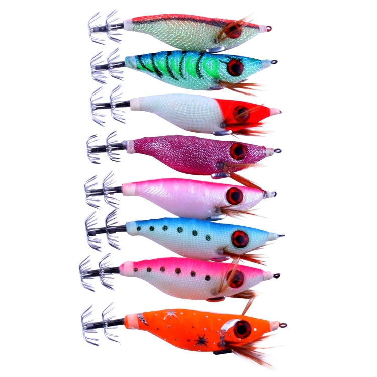Set 8 esche dure nottilucenti 10 cm per pesca calamari