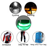 Cintura da polso sportiva ricaricabile leggera in nylon riflettente di sicurezza con flash LED, Rechargeable Green, Rechargeable Blue, Rechargeable Red, Rechargeable Yellow