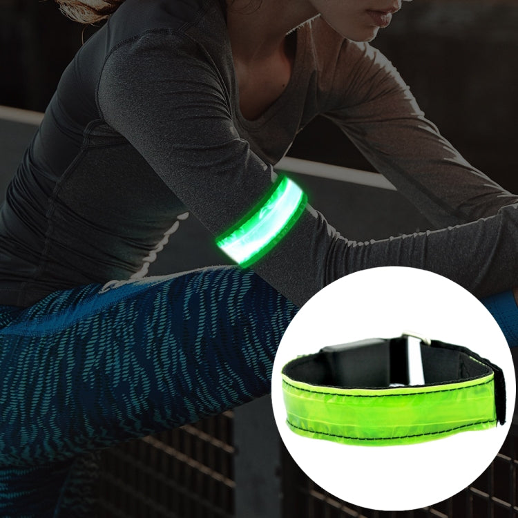 Cintura da polso sportiva in nylon riflettente con LED