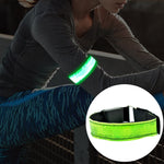 Cintura da polso sportiva con batteria leggera in nylon riflettente di sicurezza con flash LED, Battery Green, Battery Blue, Battery Red, Battery Yellow