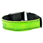 Cintura da polso sportiva con batteria leggera in nylon riflettente di sicurezza con flash LED, Battery Green, Battery Blue, Battery Red, Battery Yellow