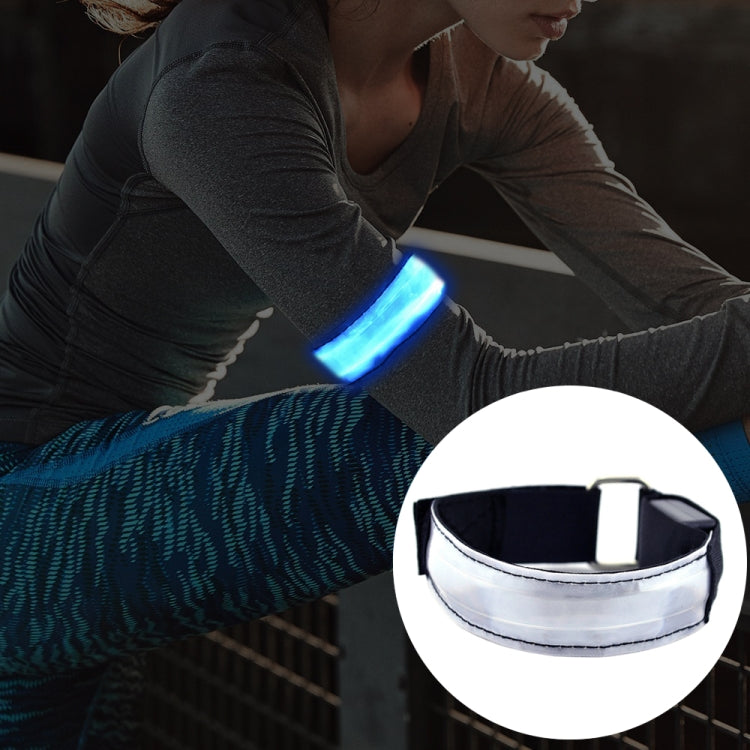 Cintura da polso sportiva con batteria leggera in nylon riflettente di sicurezza con flash LED, Battery Green, Battery Blue, Battery Red, Battery Yellow