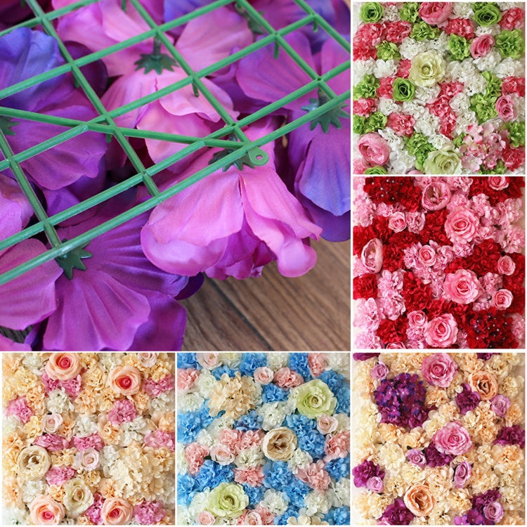 Fioritura di rosa peonia ortensia crittografia artificiale fiore decorazione della parete di nozze fai da te sfondo fotografico, dimensioni: 60 cm x 40 cm, 60x40cm(Purple), 60x40cm(Red), 60x40cm(Pink), 60x40cm(Blue and White), 60x40cm(Champagne)       ...