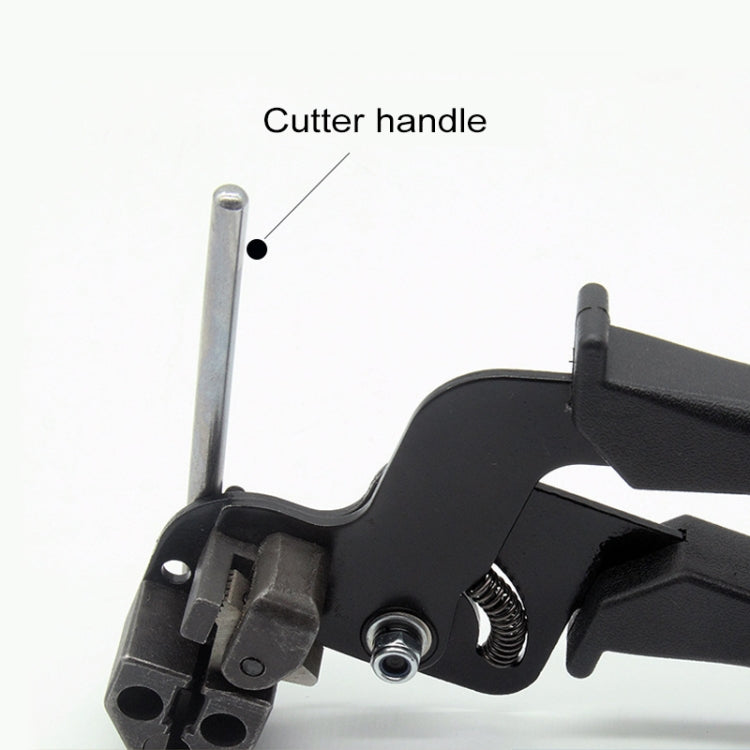Pistola per taglio automatico della tensione per fascette con pinza speciale Strumento di fissaggio per fascette in acciaio inossidabile con una larghezza di 4,6-12 mm, XN-LQG
