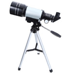 F30070M Cannocchiale telescopio astronomico portatile professionale ad alta definizione High Times Espace con treppiede (Argento), F30070M