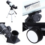 F36050 Cannocchiale telescopio astronomico portatile professionale ad alta definizione High Times Espace con treppiede in lega di alluminio (Argento), F36050