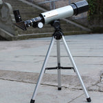 F36050 Cannocchiale telescopio astronomico portatile professionale ad alta definizione High Times Espace con treppiede in lega di alluminio (Argento), F36050