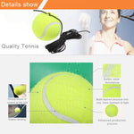 Set per allenatore di tennis Battiscopa per rimbalzo Strumento per l'allenamento per la pratica dello studio autonomo Attrezzatura per esercizi sportivi con palla per principianti, consegna a colori casuale, Tennis Trainer