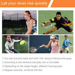 Set per allenatore di tennis Battiscopa per rimbalzo Strumento per l'allenamento per la pratica dello studio autonomo Attrezzatura per esercizi sportivi con palla per principianti, consegna a colori casuale, Tennis Trainer