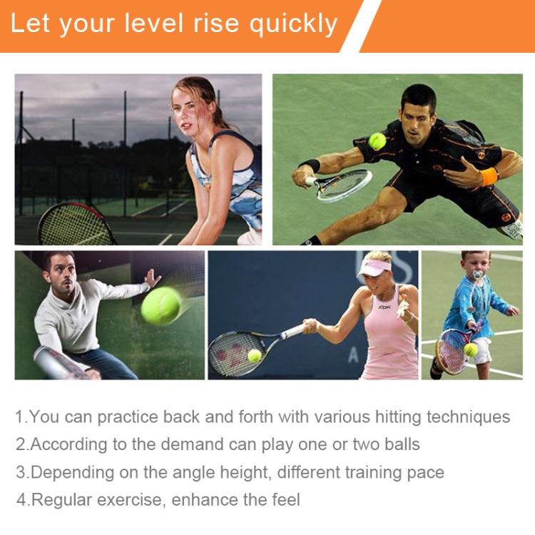 Set per allenatore di tennis Battiscopa per rimbalzo Strumento per l'allenamento per la pratica dello studio autonomo Attrezzatura per esercizi sportivi con palla per principianti, consegna a colori casuale, Tennis Trainer