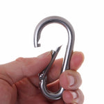 Moschettone in acciaio inossidabile M11 Gancio a molla Multi-strumento per alpinismo Fibbia per gancio da campeggio Corda per gancio, diametro interno: 10,84 mm, M11