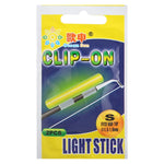 Bastone luminoso da pesca notturno con clip, OCEAN SUN, galleggiante luminoso, da 10 confezioni, S, adatto per punta della canna da 1,5-1,9 mm, Clip-On, S
