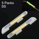 Bastone luminoso da pesca notturno con clip, OCEAN SUN, galleggiante luminoso, da 10 confezioni, SS, adatto per punta della canna da 0,6-1,4 mm, Clip-On, SS