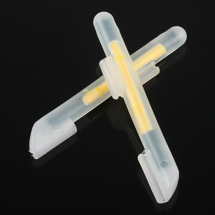 Bastone luminoso da pesca notturno con clip, OCEAN SUN, galleggiante luminoso, da 10 confezioni, SS, adatto per punta della canna da 0,6-1,4 mm, Clip-On, SS