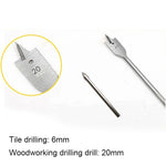Set di punte per trapano e cacciavite 31 in1 Set di punte per trapano per legno piatto per legno industriale con borsa portatile, 31 in1 Drill