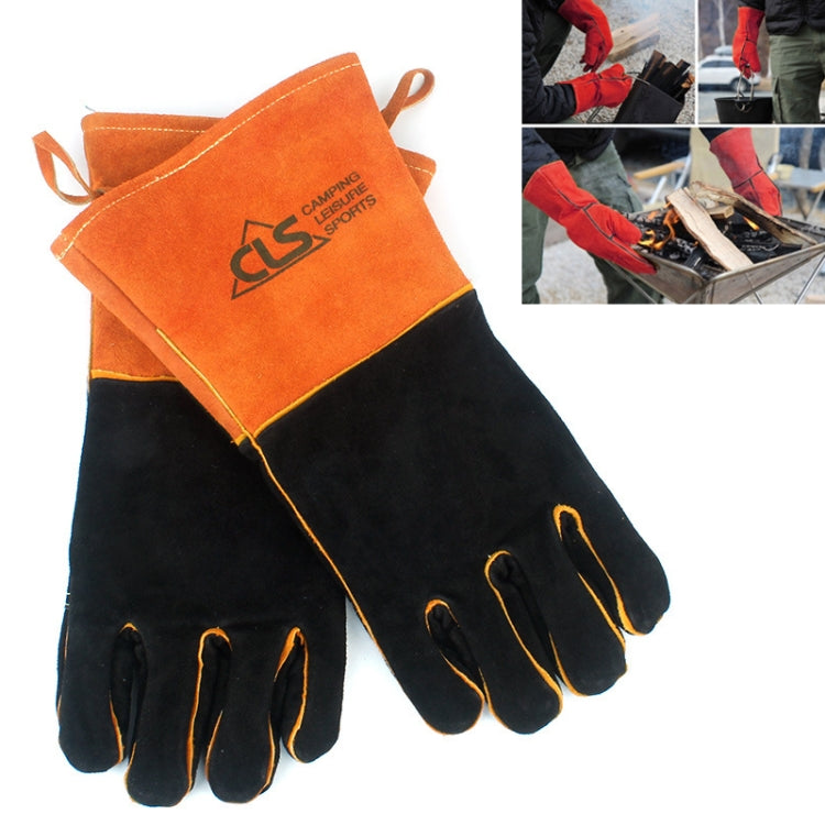 Guanti in pelle protettivi per barbecue e saldatura 36x16 cm