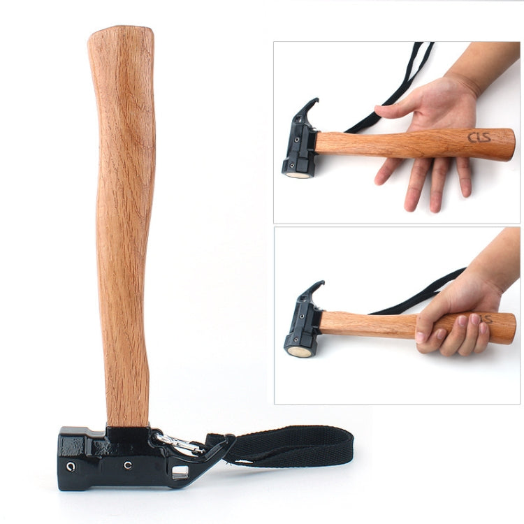 CLS-Outdoor Martello squalo estrattore per chiodi multifunzione in ottone esagonale in ottone, Shark Hammer