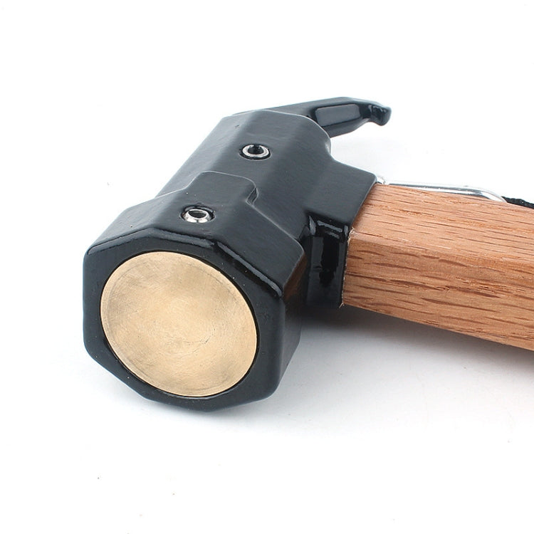 CLS-Outdoor Martello squalo estrattore per chiodi multifunzione in ottone esagonale in ottone, Shark Hammer