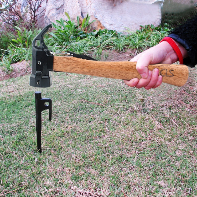CLS-Outdoor Martello squalo estrattore per chiodi multifunzione in ottone esagonale in ottone, Shark Hammer