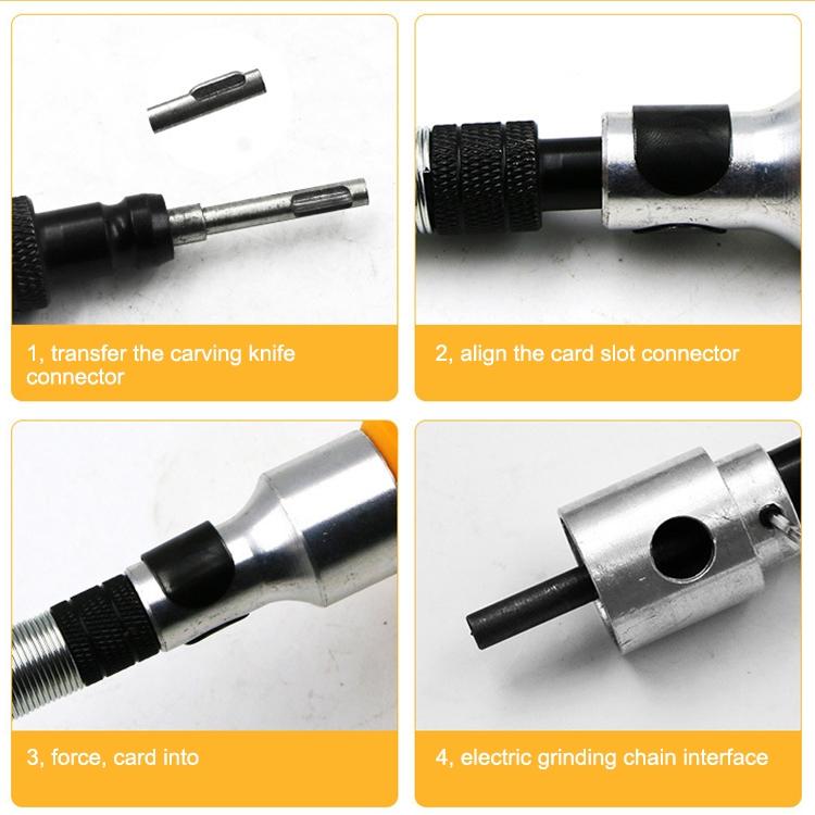 Coltello da intaglio elettrico Strumenti per la lavorazione del legno Graver, with Spanner, with Spanner & Flexible Shaft