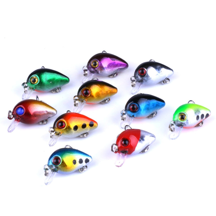 HENGJIA 10 pz 3 cm/1,5 g Luya Esche da pesca su roccia Kit esca bionica con scatola di plastica, Box014