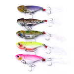 HENGJIA 5 pz 5,5 cm/11 g Luya Metal VIB esche da pesca esca bionica kit con scatola di plastica, Box018