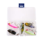 HENGJIA 5 pz 5,5 cm/11 g Luya Metal VIB esche da pesca esca bionica kit con scatola di plastica, Box018