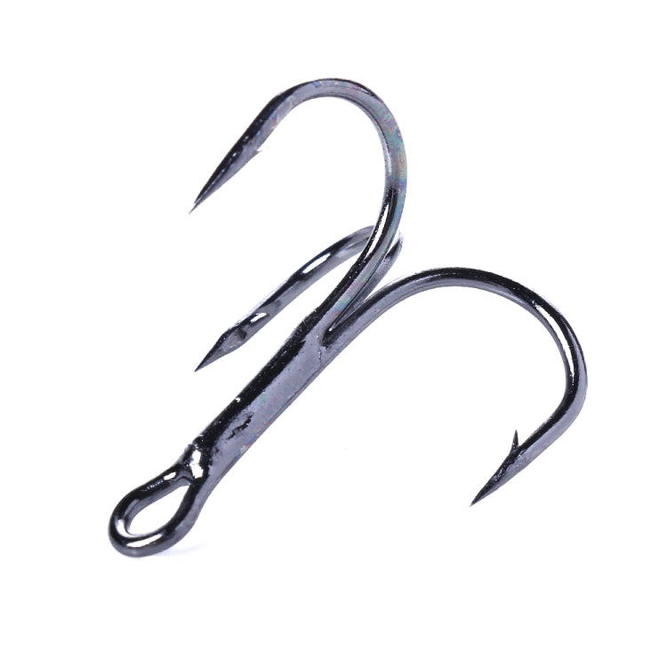 HENGJIA 20 Ami tripli da pesca a tre ganasce classici neri in acciaio ad alto tenore di carbonio, 8# FH022