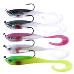 HENGJIA SO050-1 5 pezzi 11 cm/16 g Luya esca da pesca attrezzatura da pesca spigola pesce morbido con gancio, SO050-2, SO050-3, SO050-1, SO050-5, SO050-4