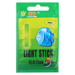 Bastoncino luminoso da pesca notturno galleggiante OCEAN SUN da 10 confezioni, visibilità: 30 m, dimensioni: 4,5 x 37 mm, Visibility: 30m(5pcs)