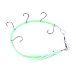 HENGJIA 32cm/7g Coltello da Pesca Filo di Pesce Luminoso Luce Notturna Polpo Calamari Gancio 5 Ganci