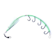 HENGJIA 32cm/7g Coltello da Pesca Filo di Pesce Luminoso Luce Notturna Polpo Calamari Gancio 5 Ganci