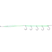 HENGJIA 32cm/7g Coltello da Pesca Filo di Pesce Luminoso Luce Notturna Polpo Calamari Gancio 5 Ganci