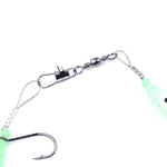 HENGJIA 32cm/7g Coltello da Pesca Filo di Pesce Luminoso Luce Notturna Polpo Calamari Gancio 5 Ganci