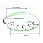 HENGJIA 32cm/7g Coltello da Pesca Filo di Pesce Luminoso Luce Notturna Polpo Calamari Gancio 5 Ganci