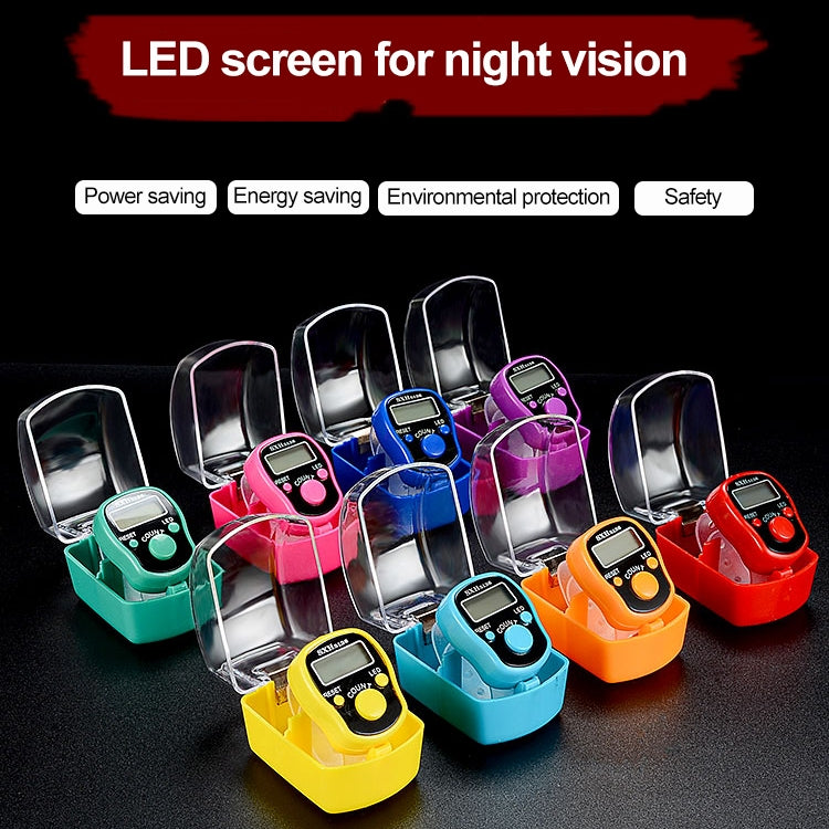 Contatore ad anelli di alta qualità con luce LED, contatore ad anelli elettronico, consegna casuale dei colori, 1 PCS