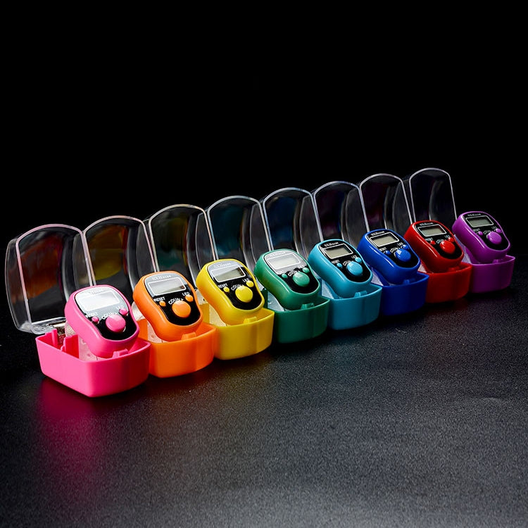 Contatore ad anelli di alta qualità con luce LED, contatore ad anelli elettronico, consegna casuale dei colori, 1 PCS