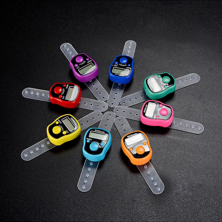 Contatore ad anelli di alta qualità con luce LED, contatore ad anelli elettronico, consegna casuale dei colori, 1 PCS