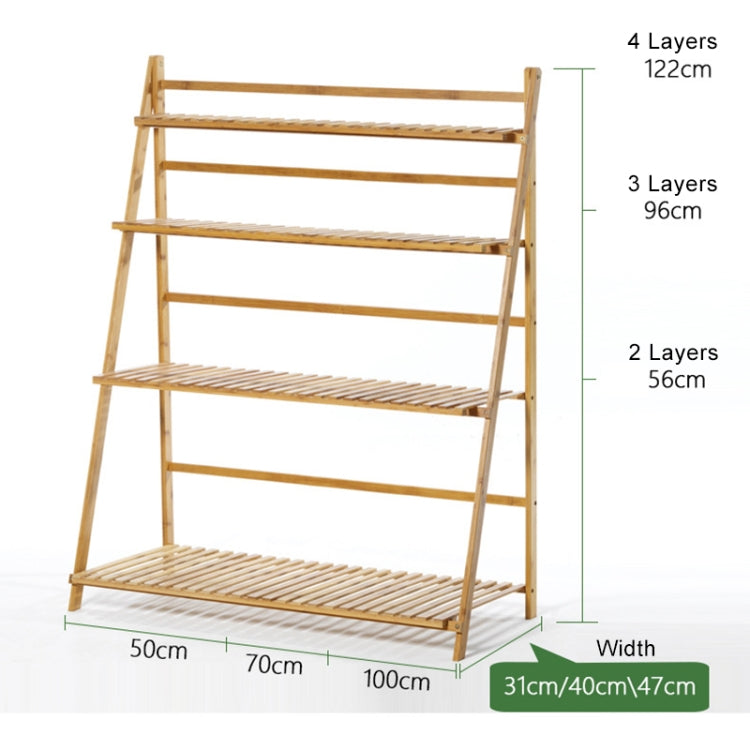 Scaffali per fioriere sospese a 3 livelli in bambù Scaffali per fioriere Scaffale per vasi da fiori Scaffale per esposizione pieghevole Scaffale per piante, Larghezza: 70 cm, 3-Tier Width: 70cm(Green), 3-Tier Width: 70cm(Blue), 3-Tier Width: 70cm(White...