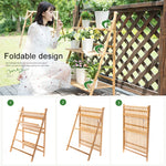 Scaffali per fioriere sospese a 3 livelli in bambù Scaffali per fioriere Scaffale per vasi da fiori Scaffale per esposizione pieghevole Scaffale per piante, Larghezza: 70 cm, 3-Tier Width: 70cm(Green), 3-Tier Width: 70cm(Blue), 3-Tier Width: 70cm(White...