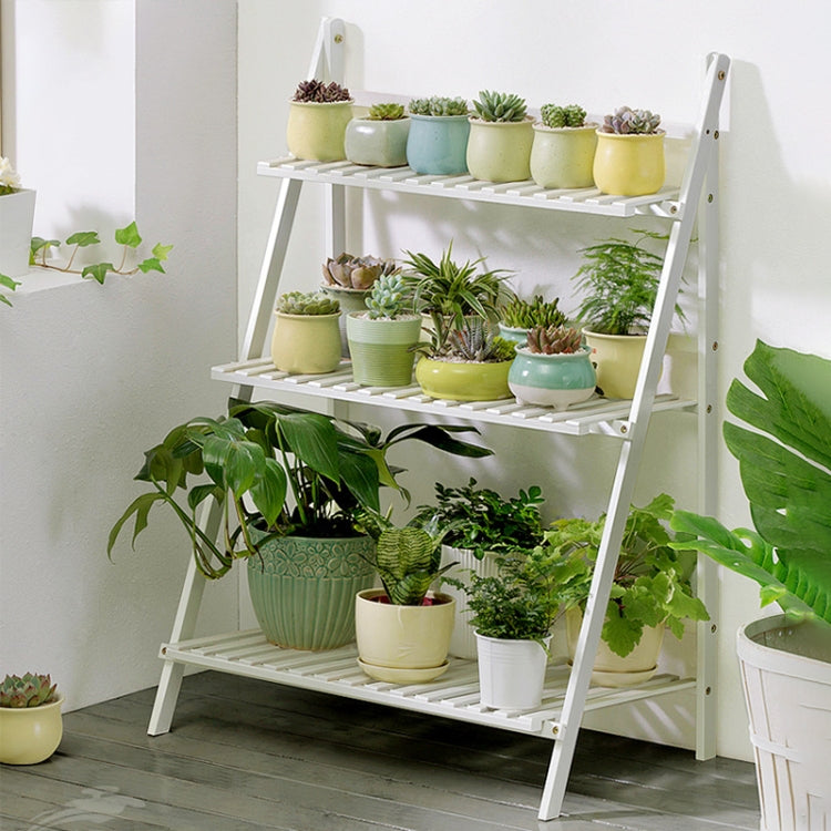 Scaffali per fioriere sospese a 3 livelli in bambù Scaffali per fioriere Scaffale per vasi da fiori Scaffale per esposizione pieghevole Scaffale per piante, Larghezza: 70 cm, 3-Tier Width: 70cm(Green), 3-Tier Width: 70cm(Blue), 3-Tier Width: 70cm(White...