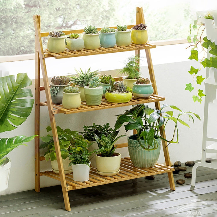 Scaffali per fioriere sospese a 3 livelli in bambù Scaffali per fioriere Scaffale per vasi da fiori Scaffale per esposizione pieghevole Scaffale per piante, Larghezza: 70 cm, 3-Tier Width: 70cm(Green), 3-Tier Width: 70cm(Blue), 3-Tier Width: 70cm(White...