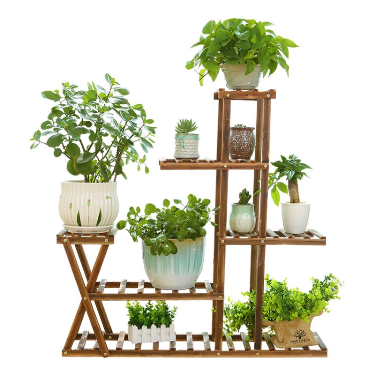 Espositore per fiori in legno per piante Scaffale per scaffali in legno, without Wheel