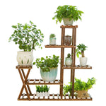 Espositore per fiori in legno per piante Scaffale per scaffali in legno, without Wheel