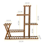 Espositore per fiori in legno per piante Scaffale per scaffali in legno, without Wheel
