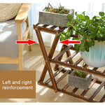 Espositore per fiori in legno per piante Scaffale per scaffali in legno, without Wheel