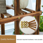 Espositore per fiori in legno per piante Scaffale per scaffali in legno, without Wheel