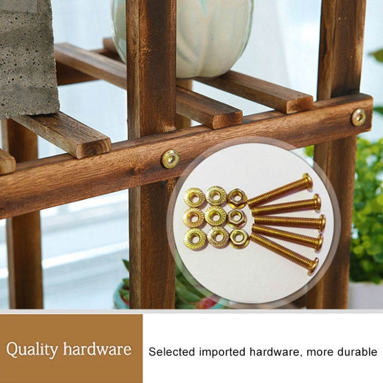 Espositore per fiori in legno per piante Scaffale per scaffali in legno, without Wheel