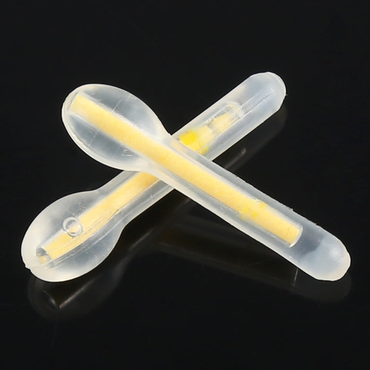Bastone luminoso da pesca notturno galleggiante a forma di lampadina da 10 pezzi, visibilità: 30 m, dimensioni: 3,0 x 25 mm, Bulb Shape, Visibility: 30m